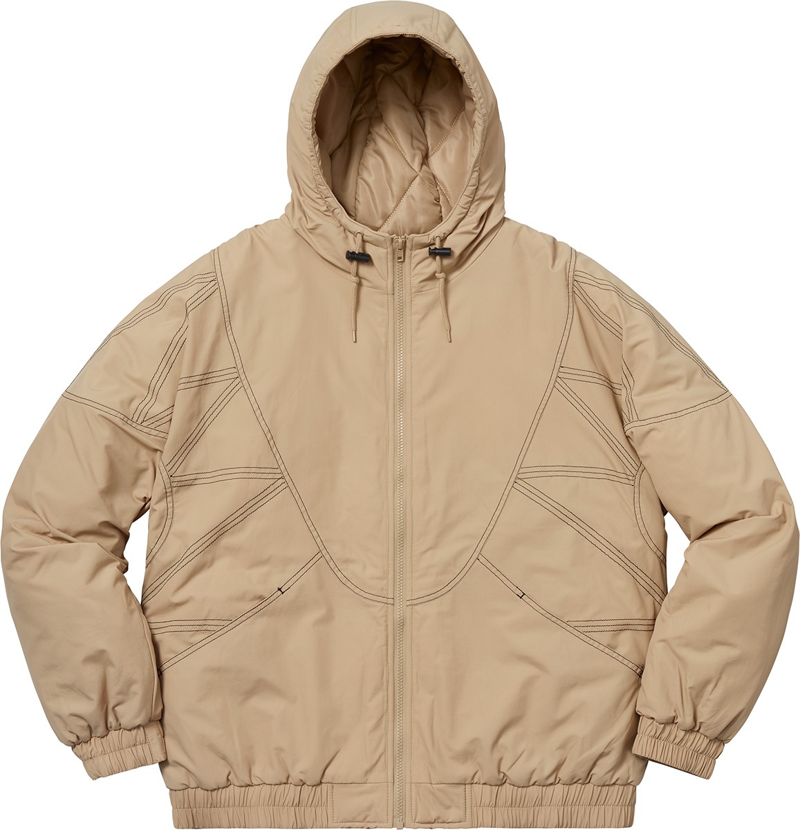 Zig Zag Stitch Puffy Jacket view 13